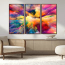Blazing Vibrant Colors Cloud Wall Art Canvas Print