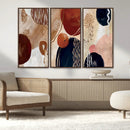 Boho Wall Art Canvas Print Set Mid-Century Prints Bohemian