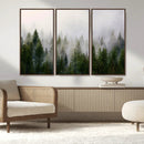 Forest Wall Art Canvas Print | Foggy Forest Wall Art | Pine