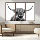 Scottish Highland Cow Cattle Art Print Wall Art Canvas Print by MyGreatCanvas | Canvas Wall Art Prints | Photo Prints & Wall Decor