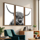Scottish Highland Cow Cattle Art Print Wall Art Canvas Print