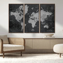 World Map Canvas Print – Detailed Map of the World Wall Art