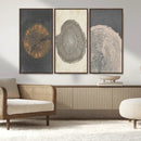 Boho Tree Ring Wall Art, Modern Minimalist Wood Grain