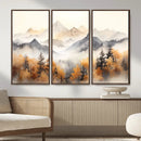 Abstract Mountain Wall Art | Misty Mountain Forest and