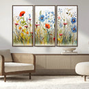 Colorful Wildflower Canvas Wall Art - Vibrant Floral