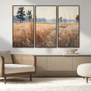 Golden Fields Canvas Wall Art Print – Serene Landscape of