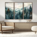 Serenity Forest Wall Art Canvas | Foggy Mountain Landscape