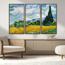Wheatfield With Cypresses By Van Gogh Painting Wall Art