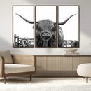 Longhorn Canvas Print, Bighorn Cow Wall Art Canvas Print