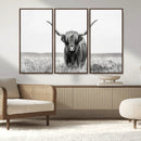 Highland Cow Canvas Wall Art – Majestic Beauty in Black and by MyGreatCanvas | Canvas Wall Art Prints | Photo Prints & Wall Decor