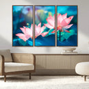 Pink Lotus Flower Canvas Wall Art | Vibrant Floral Wall by MyGreatCanvas | Canvas Wall Art Prints | Photo Prints & Wall Decor