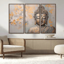 Abstract Buddha Statue Wall Art Canvas Print - Modern