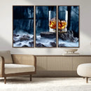 Whiskey Ice Wall Art Canvas Print