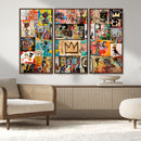 Abstract Art Collage Wall Art Canvas Print – Framed, Ready