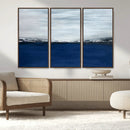 Navy Blue Abstract Wall Art Canvas Print