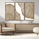 Rustic Brown Tree Ring Wall Art Canvas Print – Framed and
