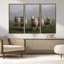 Flock of Sheep in a Mystical Fog – Pastoral Wall Art Canvas by MyGreatCanvas | Canvas Wall Art Prints | Photo Prints & Wall Decor