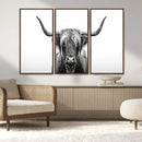 Highland Wall Art Canvas Print – Minimalist Black and White by MyGreatCanvas | Canvas Wall Art Prints | Photo Prints & Wall Decor