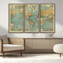 Push Pin World Map Canvas Print – Travel Tracker Wall Art