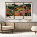 Yayoi Kusama Abstract Print, Vibrant Floral Mountain Art