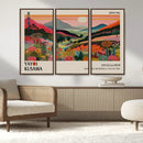 Yayoi Kusama Landscape Canvas Print, Vibrant Floral Mountain