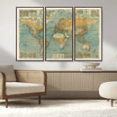 Push Pin World Map Canvas Print – Travel Tracker Wall Art