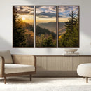 Sunrise Over the Smoky Mountains Canvas Wall Art –