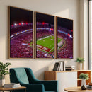 Bryant-Denny Stadium Night Game Triple Canvas Wall Art -