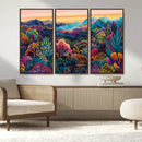 Colorful Abstract Landscape Wall Art Print Canvas - Vibrant