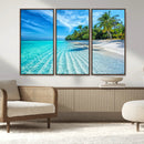 Tropical Beach Wall Art Canvas Print - Serene Ocean