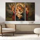 Mary Jesus Canvas Wall Art Print - Madonna and Child with