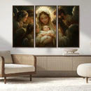 Mary Jesus Canvas Wall Art Print - Madonna and Child with