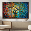 Yggdrasil Tree of Life Wall Art Print | Mosaic Style 3-Panel