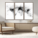 Abstract World Map Wall Art – Framed Geometric Line Canvas by MyGreatCanvas | Canvas Wall Art Prints | Photo Prints & Wall Decor