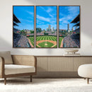 Wrigley Field Chicago Cubs Panoramic Art Multi-Piece Canvas