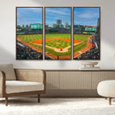 Wrigley Field Chicago Cubs Panoramic Canvas Print –