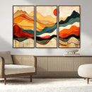 Mid Century Wall Art Print  - Abstract Woodland Print -