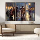 Afro Abstract Jazz Music Wall Art Canvas Print – Colorful