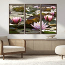 Lotus Flower Wall Art Canvas Print, Water Lily Large Wall