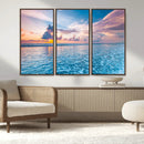 Ocean Sunset Canvas Wall Art Print – Tranquil Seascape