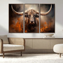 Highland Bull Canvas Abstract Canvas Wall Art Print – by MyGreatCanvas | Canvas Wall Art Prints | Photo Prints & Wall Decor