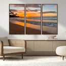 Sunset Wall Art Print - Stunning Beach Sunset Canvas Artwork