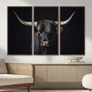 Majestic Longhorn Bull Wall Art Canvas Print – Dark by MyGreatCanvas | Canvas Wall Art Prints | Photo Prints & Wall Decor