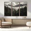 Moody Forest Wall Art – Framed Mountain Fog Canvas Artwork, by MyGreatCanvas | Canvas Wall Art Prints | Photo Prints & Wall Decor