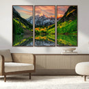 Maroon Bells Lake Wall Art Canvas Print – Framed Majestic