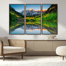 Maroon Bells Lake Wall Art Canvas Print – Framed Majestic