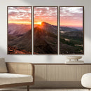 Mountain Sunrise Wall Art – Framed Alpine Ridge Canvas by MyGreatCanvas | Canvas Wall Art Prints | Photo Prints & Wall Decor