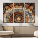 Tree Rings Wall Art Canvas Print – Rustic Wood Texture