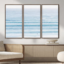 Ocean Wave Surfer Wall Art – Framed Minimal Seascape Canvas by MyGreatCanvas | Canvas Wall Art Prints | Photo Prints & Wall Decor