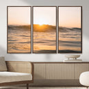 Calm Water Wall Art – Framed Sunset Waves Canvas Artwork, by MyGreatCanvas | Canvas Wall Art Prints | Photo Prints & Wall Decor